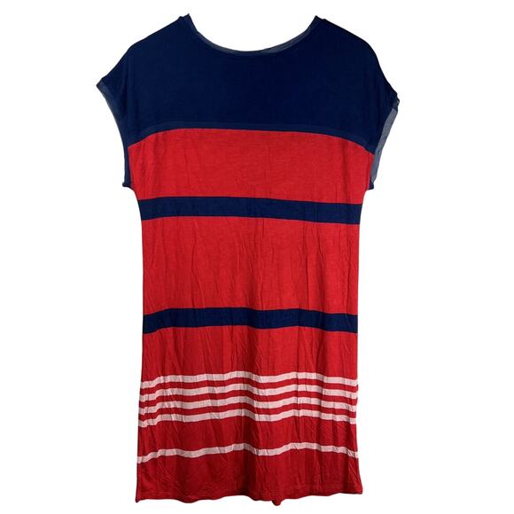 Jason‎ Wu Target Dress Medium Red Striped Lightweight Casual Blue Jersey Shift - Picture 2 of 11
